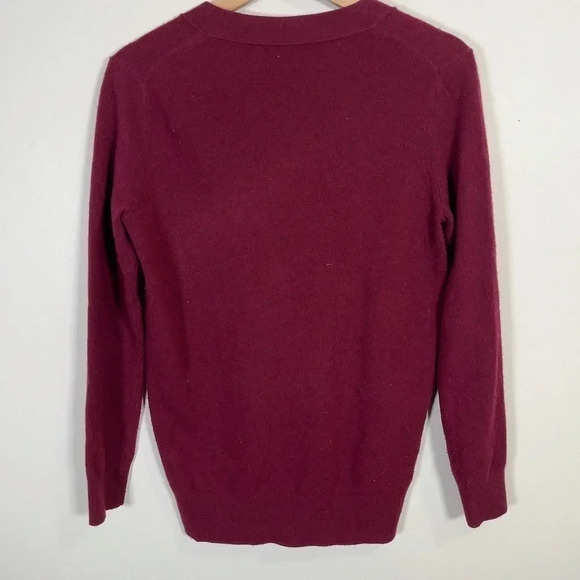 J.CREW  | V-NECK CARDIGAN IN MAROON - Picture 13 of 13
